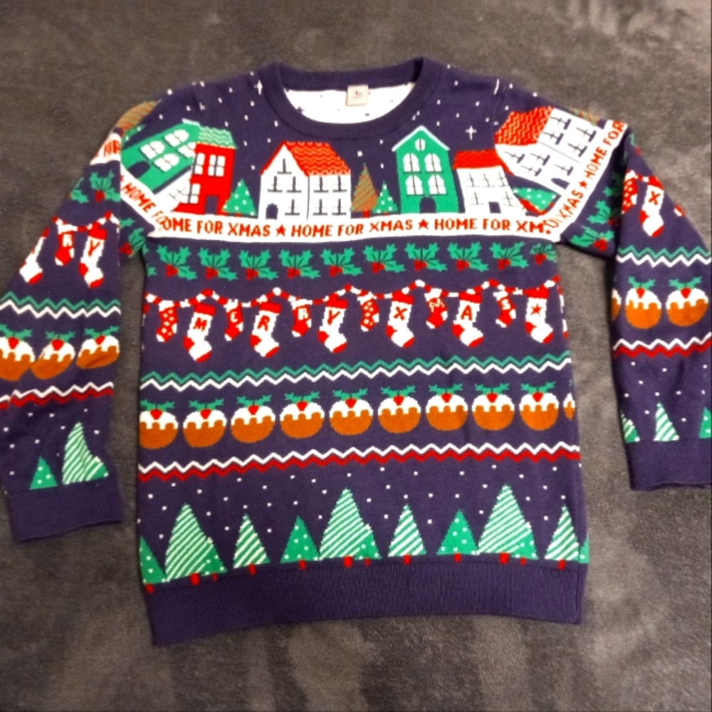 Tu Christmas Home for Xmas all over sweater